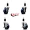 Service Caster 3.5'' Solid Poly Wheel Swivel 1-1/2'' Expanding Stem Caster Set 2 Brakes, 4PK SCC-EX20S3514-SPUS-2-TLB-2-112 - alternate 4